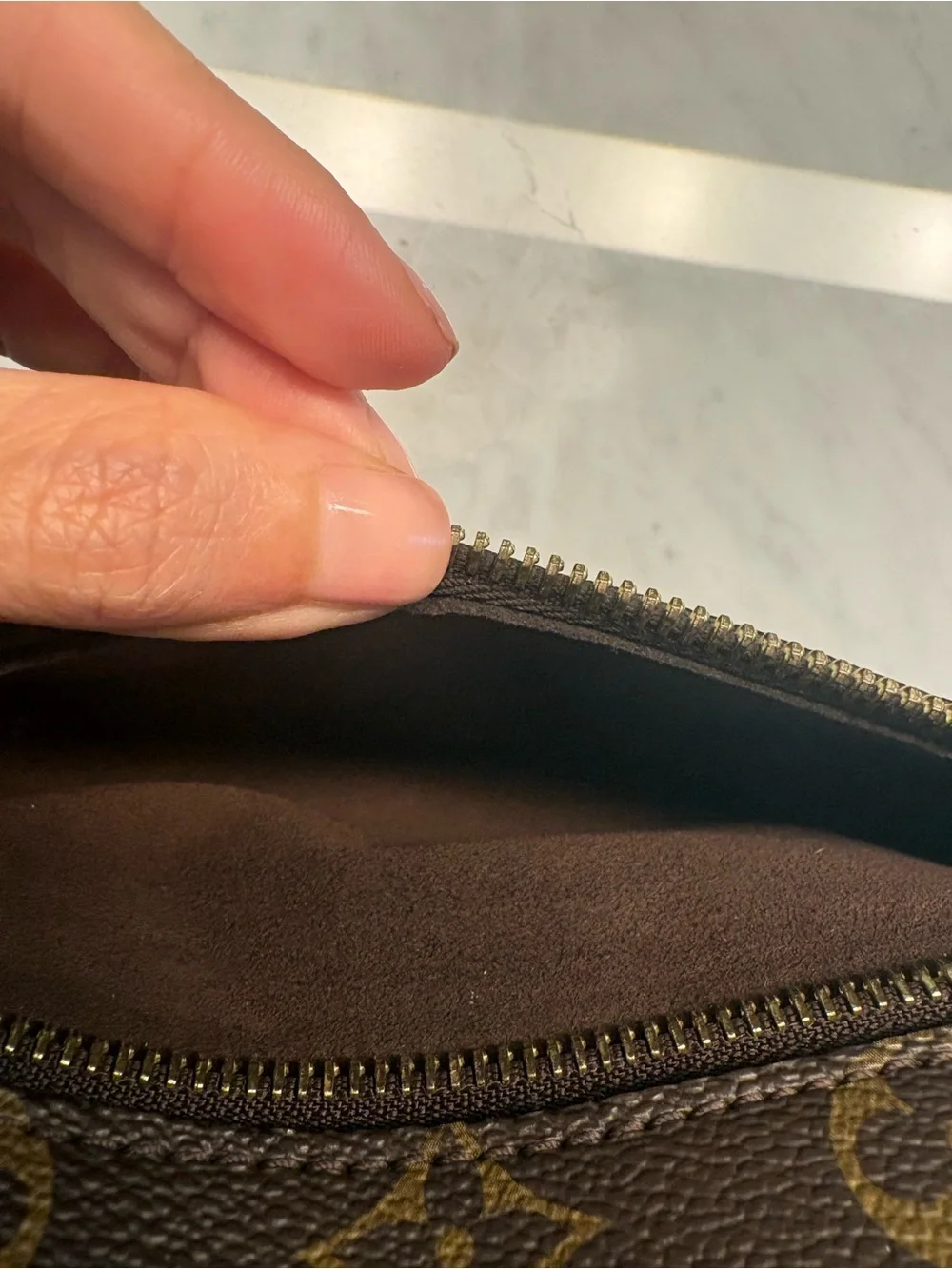 Louis Vuitton receipt purchase